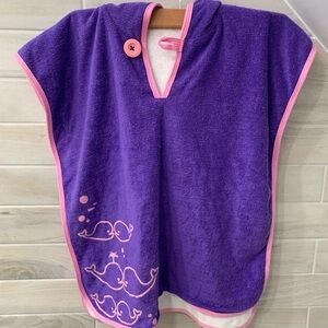 Purple Kids Swim Coverup with Pink Accents